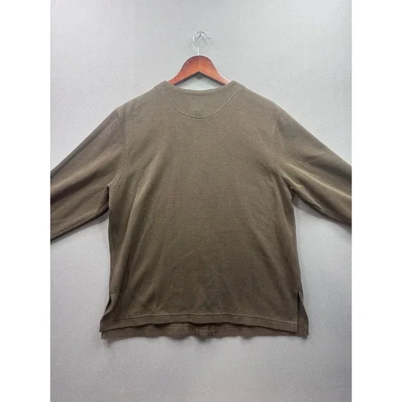 Sarah Bentley Vintage Womens Cardigan Sweater Olive Green Button Front Size L - Picture 7 of 8